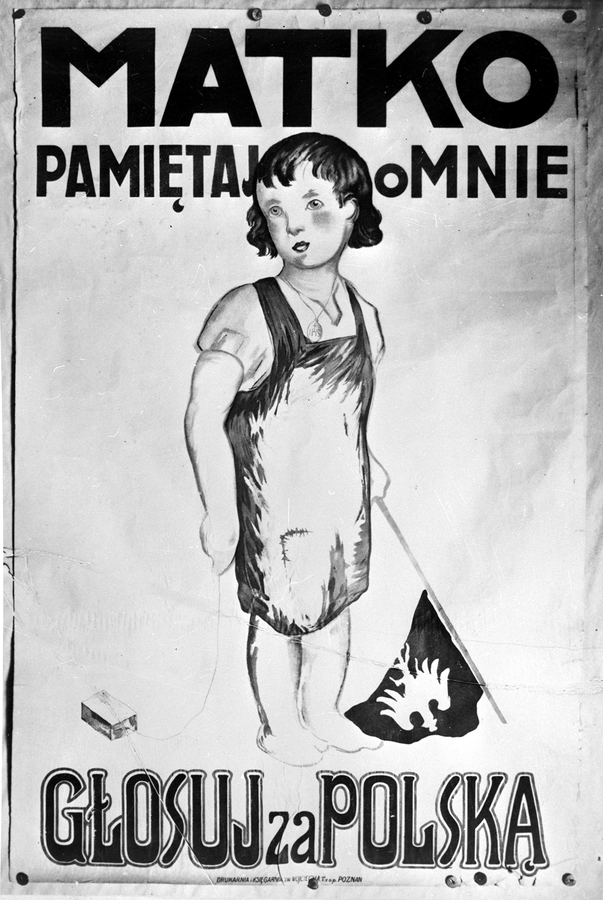 Polski plakat propagandowy wydany z okazji plebiscytu na Śląsku, 1921 r. Źródło: Narodowe Archiwum Cyfrowe