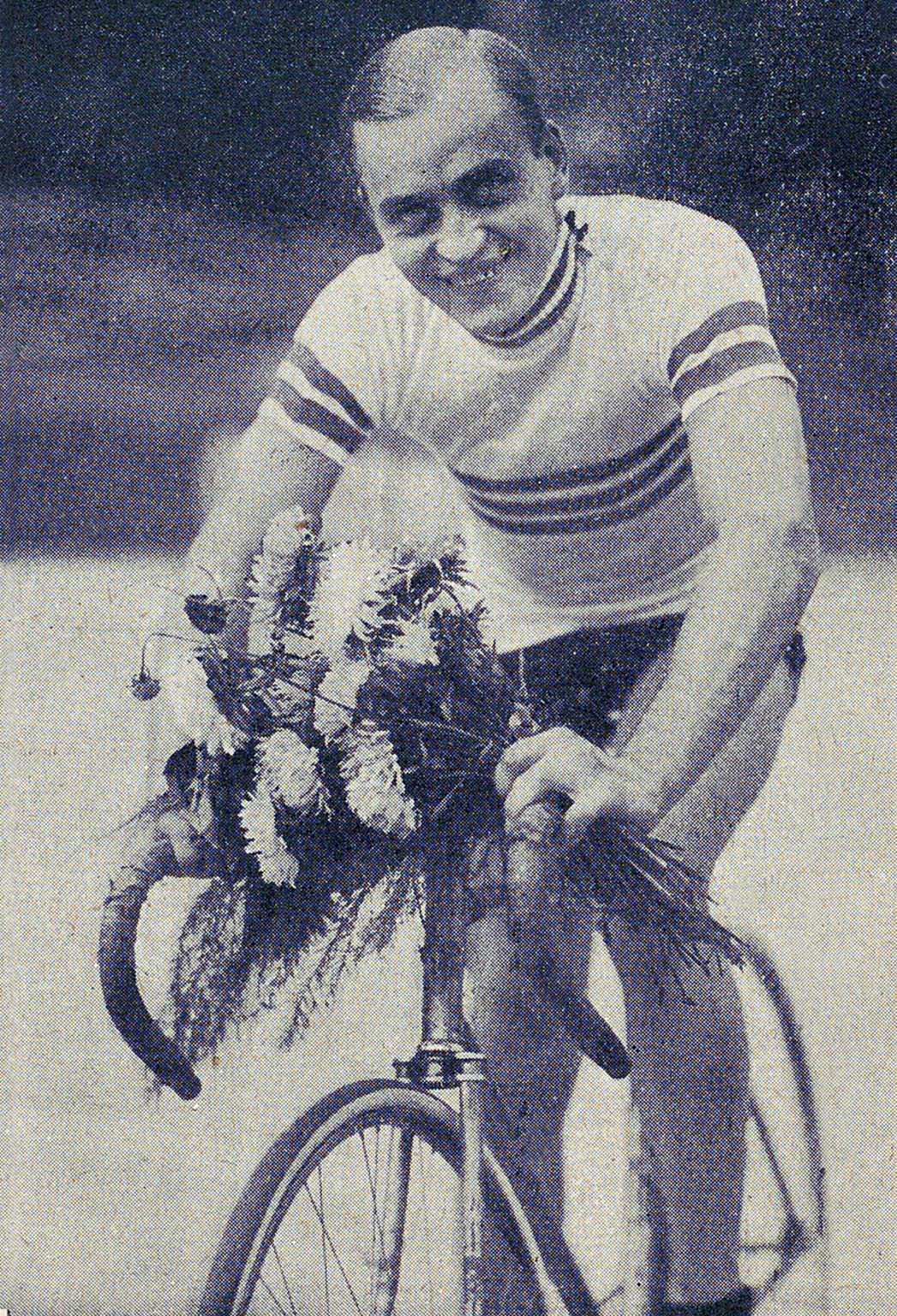 Józef Lange w wieku 37 lat – ilustracja w Programie sportowo-turystycznym Warszawskiego Towarzystwa Cyklistów, Warszawa 1934. Źródło: Biblioteka Narodowa