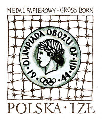 Fragment pocztówki „Rok Olimpijski 1944” Ze zbiorów Jacka Kosmali