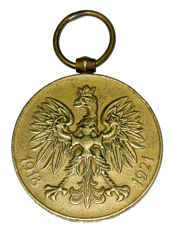 Awers Medalu Pamiątkowego za Wojnę 1918–1921. Źródło: domena publiczna