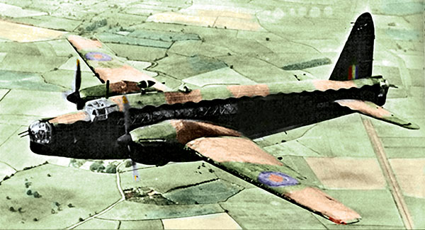 Samolot bombowy Vickers Wellington Mk II – na takich maszynach latał w czerwcu 1942 r. 305 Dywizjon Bombowy Ziemi Wielkopolskiej i Lidzkiej im. Marszałka Józefa Piłsudskiego. Źródło: domena publiczna