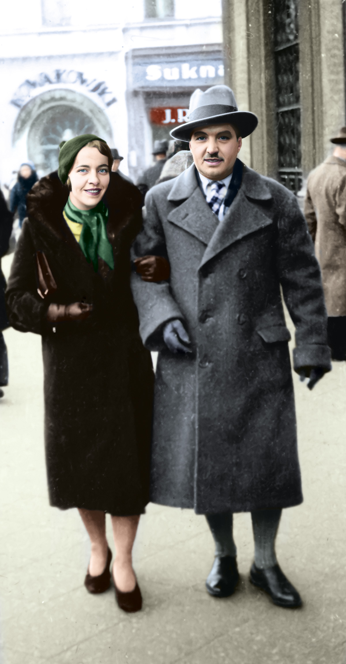 Zofia Bilorówna i Tadeusz Kowalski, lata 30. Źródło: Muzeum Sportu i Turystyki
