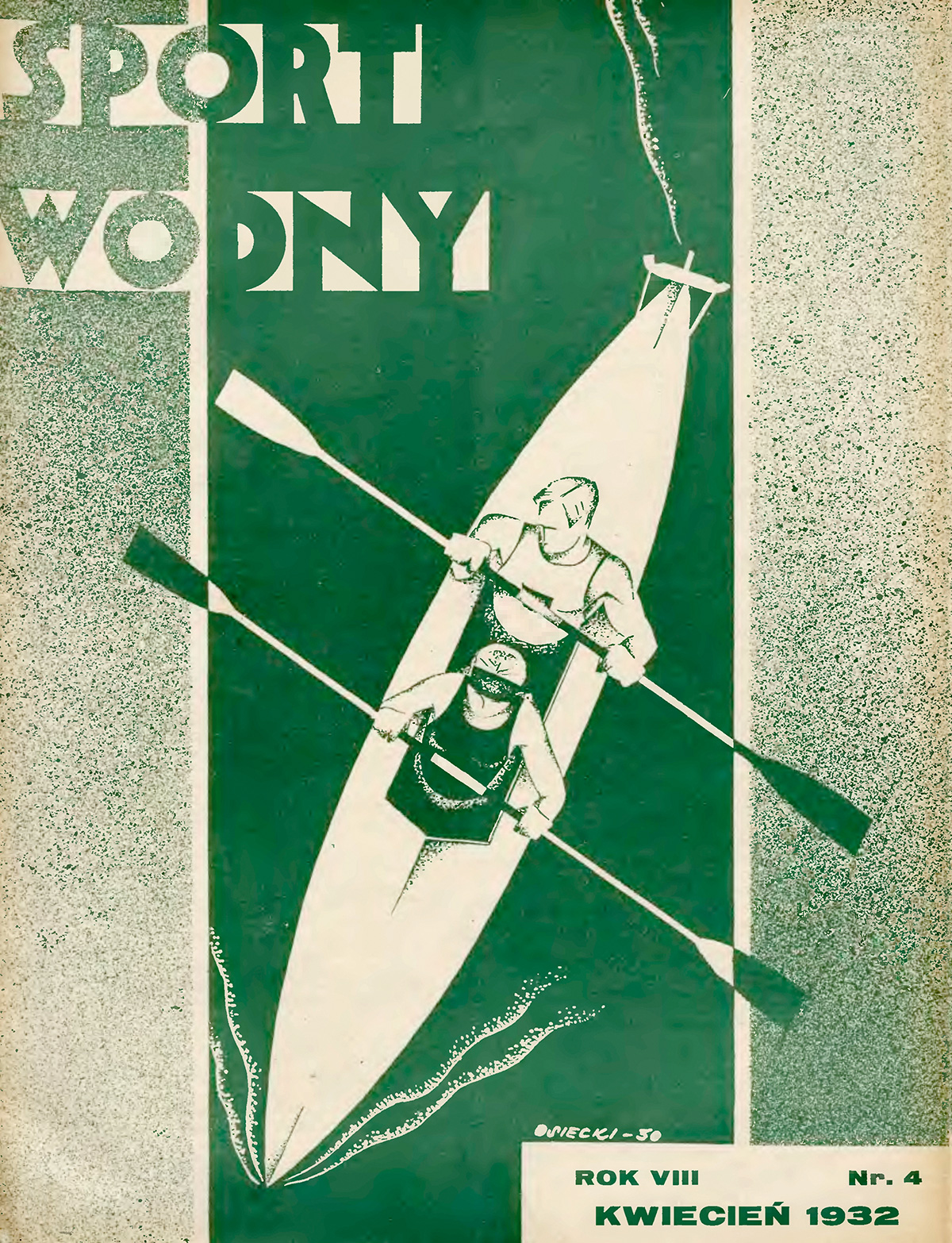 Prasa sportowa żyła przygotowaniami do igrzysk w Los Angeles. Okładka „Sportu Wodnego” z 1932 r. Źródło: Wielkopolska Biblioteka Cyfrowa