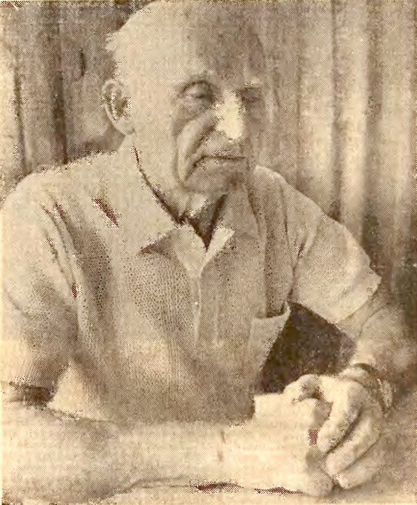 Teodor Zaczyk w wieku 79 lat – fotografia opublikowana w „Trybunie Robotniczej” (nr 157/1979). Źródło: Śląska Biblioteka Cyfrowa